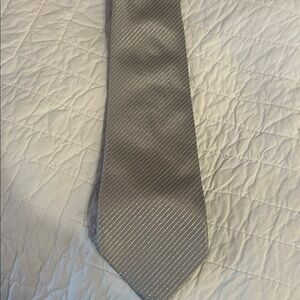 VictorvTalbots Silver shimmery  Striped Tie